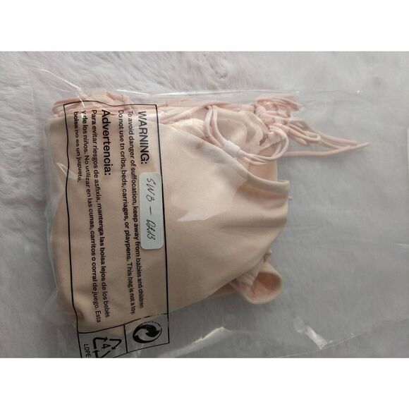 Aerie Woman One Piece Swimsuit Pale Peach with Sparkles Lace Up Size S Small NWT - Picture 6 of 7